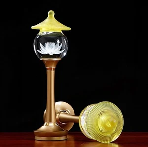 1 par de lámparas LED de loto de colores - lámpara de loto de cristal lámpara de Buda colorida - Imagen 1 de 5