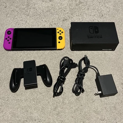 Nintendo Switch 32GB Handheld Console - Purple Orange READ - Image 1 of 4