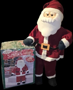 Kmart Vintage Weihnachtsmann beweglich 36" groß bekleidet Weihnachtsdekoration Urlaub - Bild 1 von 2