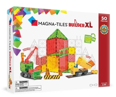 MAGNA-TILES Builder XL 50-Piece Magnetic Construction Set - Free Shipping - Image 1 of 4