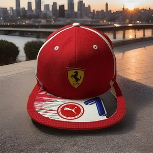 NEW KIMI RAIKKONEN SCUDERIA FERRARI RACING FORMULA 1-F1 RED PUMA CAP FLAT BRIM. - Picture 1 of 21