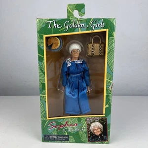 NECA Modellino Golden Girls 'Sophia' 8 pollici, blu - 44896 scatola laterale Dmg - Foto 1 di 10