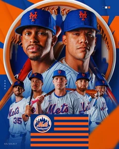 New York Mets 2025 Team 8x10 photo Juan Soto, Francisco Lindor, Pete Alonso - Picture 1 of 1
