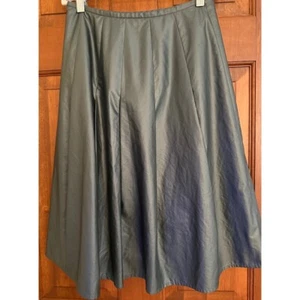 Falda Oliva Fit y Acampanada Mujer Pequeña Forrada Media Longitud Cremallera Lateral Oficina Carrera - Imagen 1 de 8