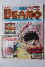 Beano Comic 1996 No 2795 with Free Gift Tazos and Slammer