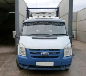 Barra de techo A + focos + LED para Ford Transit MK9 2021+ furgoneta delantera baja de acero inoxidable - Imagen 1 de 9