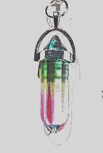 Colgante Terminado en D Cristal Vinculado Aqua Amarillo Rosa - Regalo en Caja - Corazón Timo - Imagen 1 de 1