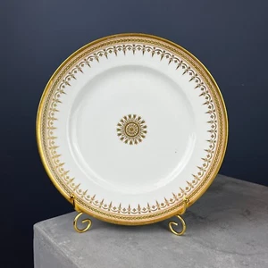 1820 Sevres antique porcelain plate service flower floral pink gold vase France - Picture 1 of 9