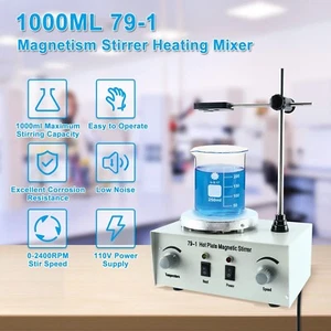 YaeCCC 1L piastra calda digitale agitatore magnetico laboratorio miscelatore riscaldamento 2400 giri/min - Foto 1 di 8