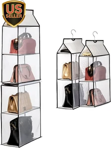 Closet Purse Organizer, Hanging Handbag Purse Organizer for Closet with 4 Hea... - Picture 1 of 1