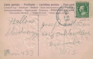 1910 Schleisingerville, Wisconsin Stempel auf Geburtstag Postkarte -- DPO ~ - Bild 1 von 1