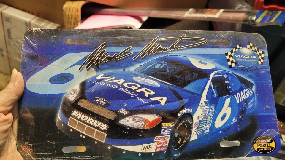 Mark Martin #6 Viagra Metal License Plate - Image 1 of 1