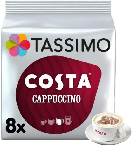 Tassimo Costa Cappuccino T Discs Pods Choose From 8, 16, 32, 48, 80,96 T-Discs