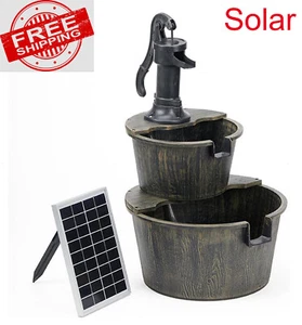 Solar Powered Garden Water Feature Outdoor Water Fountain UK - Picture 1 of 4