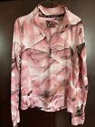 Huntworth Pink Camo Long Sleeve 1/4 Zip Women's Medium Breathable Material