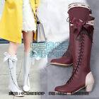 Chaussures à talons hauts Violet Evergarden anime nœud nœud zippé bottes longues toutes tailles cosplay