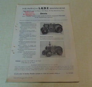LANZ 15 30 HP Tractor Brochure Prospectus - Picture 1 of 3