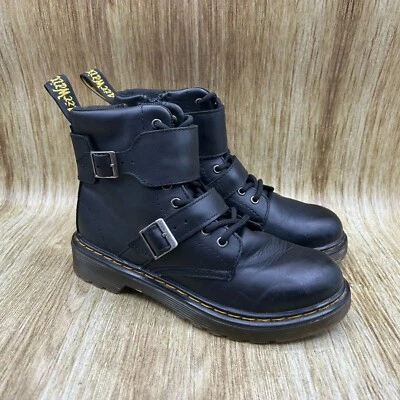 Dr Martens 1460 Joska J Niños EE. UU. Talla 2 Negro Hebilla Cuero Zapatos Botas Foto 1 de 4