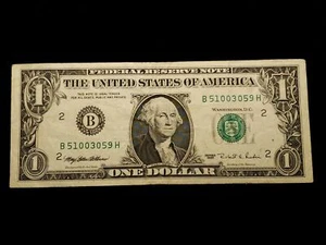 1995 $1 Web Note FRN B51003059H - Run 8 - BH Block 6/12 - Nice VF - SKU-CA775 - Picture 1 of 6