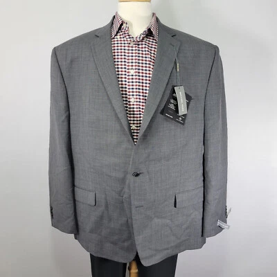 Abrigo Blazer Michael Kors Para Hombre Deportivo Dos Botones Gris Piel de Tiburón Mezcla de Lana 54R Foto 1 de 4