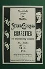 W04) Advertising State Express Cigarettes Tobacco Smoking 1904 Ardath Advertising 13x18.5