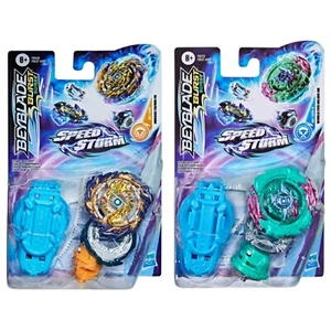 BEYBLADE BURST SURGE SPEED STORM 2PK SET MIRAGE FAFNIR F6 & WORLD EVO HELIOS H6 - Picture 1 of 11