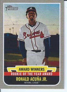 Ronald Acuna Jr. 2019 Topps Heritage High Numbers Award Winners - Picture 1 of 1