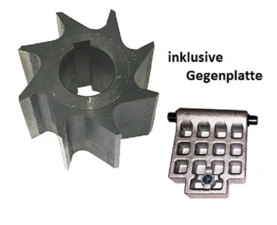 Gegenplatte + Messerwalze passend für ATIKA GHD 2800 Gartenhäcksler Häcksler - Bild 1 von 3