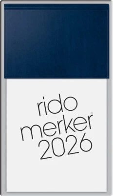 rido idé Tischkalender "Merker Miradur" 2026 dunkelblau