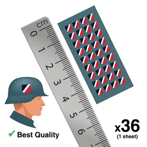1:32 Scale Britains German WW2 Helmet Stickers x36 (1 Sheet) for Toy Soldiers - Picture 1 of 3