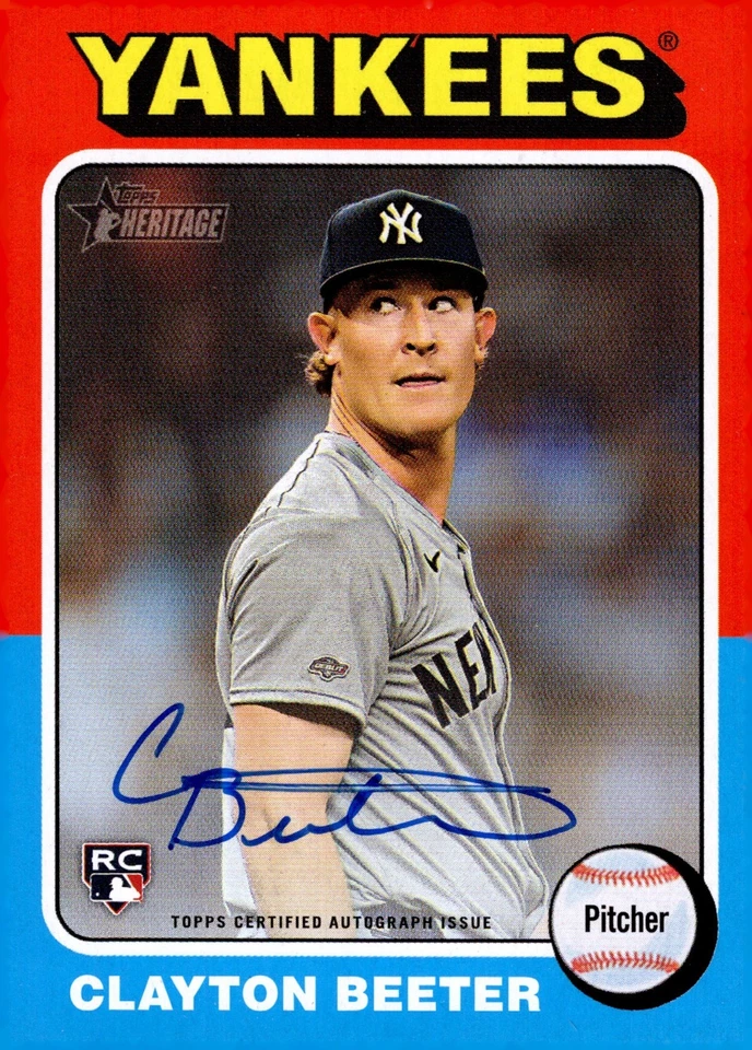 2024 TOPPS HERITAGE REAL ONE AUTOGRAPH #ROA-BE CLAYTON BEETER RC - Image 1 of 1