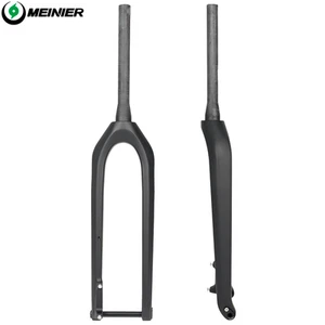 29er MTB Carbon Fork Mountain Bike Rigid Tapered Forks Internal Routing 110x15mm - Picture 1 of 19