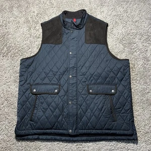 Daniel Cremieux Ethan Quilted Vest Jacket Men XXL Blue Equestrian Snap Outdoor - Picture 1 of 8