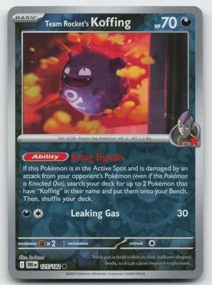 Team Rocket's Koffing Common SV10: Destined Rivals 125/182 NM - Image 1 of 2