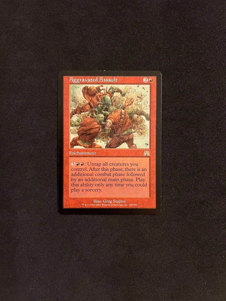 Aggravated Assault [Onslaught] Magic MTG Cards LP - Image 1 of 2