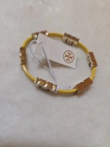 Tory Burch Women Serif T Single Wrap Bracelet Tory Gold Yellow New Tags No Box - Picture 1 of 8
