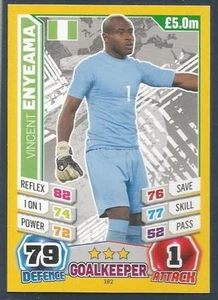TOPPS MATCH ATTAX  BRAZIL 2014 WORLD CUP- #182-NIGERIA-VINCENT ENYEAMA - Picture 1 of 1