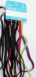 Conair Elastic Head Wraps, 8 Piece Assortment Of Colors - Picture 1 of 1
