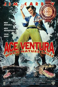 ACE VENTURA WHEN NATURE CALLS 1995 90 MOVIE ORIGINAL CINEMA PRINT PREMIUM POSTER - Imagen 1 de 6