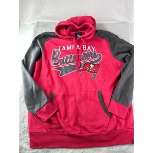 NFL Tampa Bay Buccaneers Mens XXL Sweatshirt Hoodie Fleece Lined Red Pullover - Picture 1 of 8