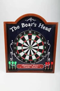 point-home Dartschrank "The Boar's Head", Dartscheibe im Retrolook, 65cm - Bild 1 von 5