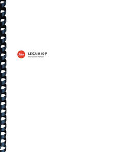 Leica M10-P Digital Rangefinder Camera Color Owner'S Manual