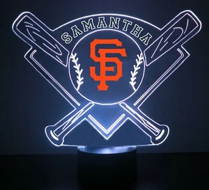 San Francisco Giants Licht, MLB Baseball LED Sport Fan Lampe, personalisiert KOSTENLOS - Bild 1 von 12