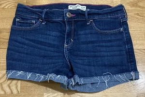 Girl's Abercrombie Dark Blue Jean Shorts size 13-14 EUC - Picture 1 of 2