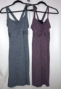 prAna Dresses XS Athletic Amaya Spacedye Purple & Blue Tank Shelf Bra Lot Of 2  - Picture 1 of 12