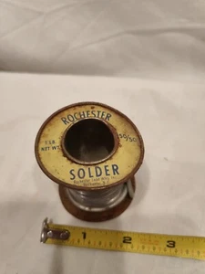 Vintage Solder Rochester 50/50 4 in 1 wire solder Aprox 7 Oz. Eco Shipping Nice. - Picture 1 of 6