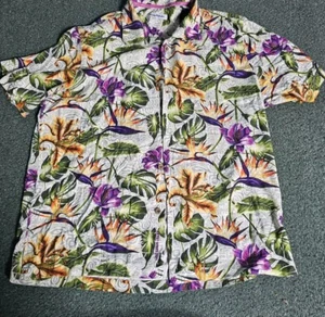Tommy Bahama Relax Birds Of Paradise Hibiscus Tropical 100% Silk - Picture 1 of 2