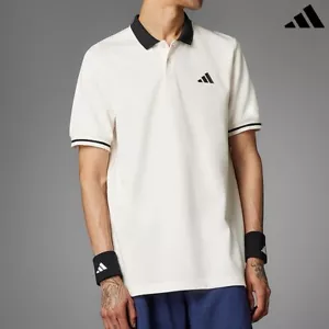 adidas Heritage Tennis Polo Shirt Men's Sports T-Shirts Training AsiaFit JC6746 - Picture 1 of 6