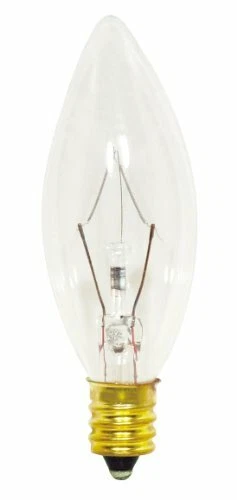 Satco S3345 130V Candelabra Base 15-Watt B8 Petite Light Bulb, Clear - Image 1 of 1