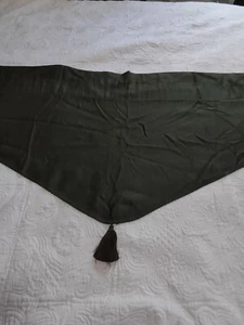 3 Vintage JC Penny Home Valance Faux Silk Tassel Dark Green 42 in X 23 made USA - Picture 1 of 10